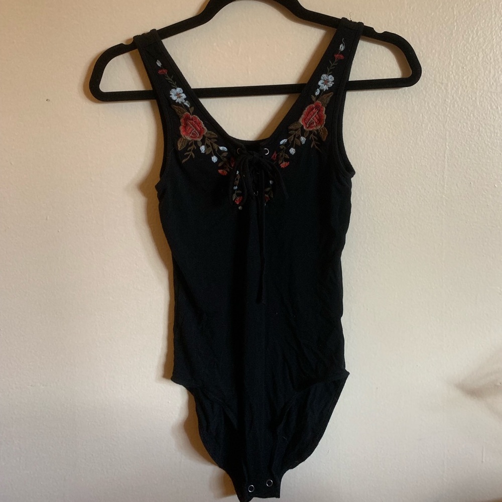 Floral Embroidered Bodysuit